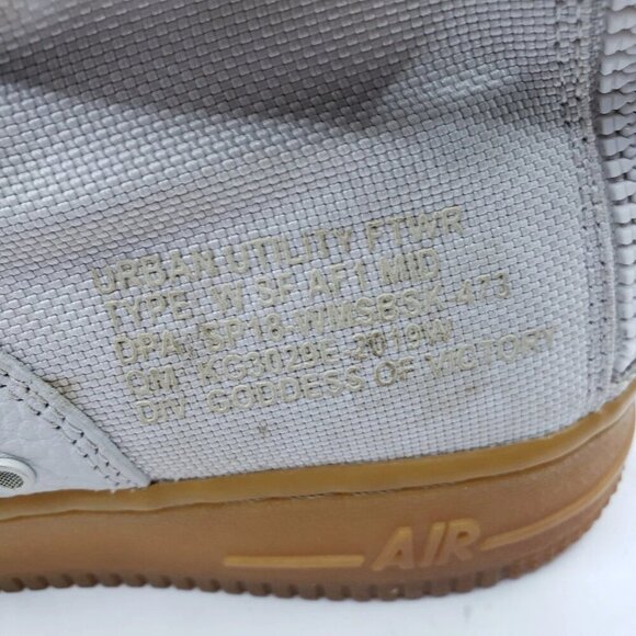 Nike Air Force 1 SF Mid Women's Shoes Vast Grey Size 8 AA3966-005 - Picture 6 of 8
